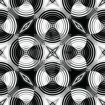 circles retro pattern, abstract seamless texture, vector art illustration
