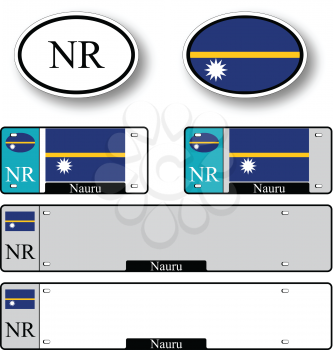 nauru auto set against white background, abstract vector art illustration, image contains transparency
