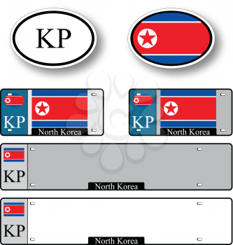 north korea auto set against white background, abstract vector art illustration, image contains transparency