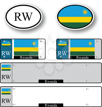rwanda auto set against white background, abstract vector art illustration, image contains transparency