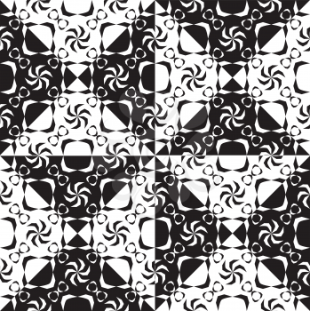 seamless black and white pattern, abstract seamless texture, vector art illustration