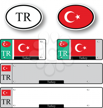 turkey auto set against white background, abstract vector art illustration, image contains transparency