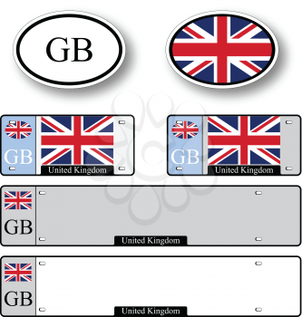 united kingdom auto set against white background, abstract vector art illustration, image contains transparency