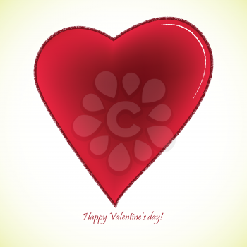 happy valentines day card, abstract vector art illustration, image contains gradient mesh