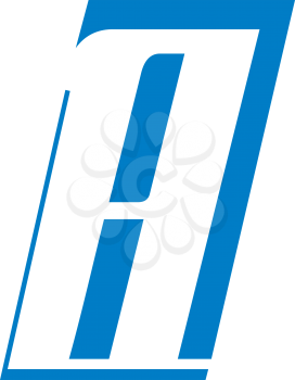 Royalty Free Clipart Image of an A With a Blue Background