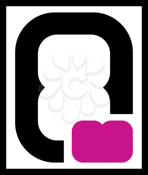 Royalty Free Clipart Image of a Q