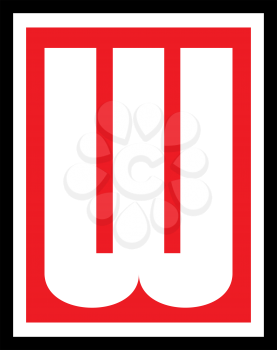 Royalty Free Clipart Image of a W