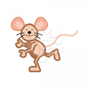 Royalty Free Clipart Image of a Running Mouse