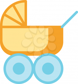 Royalty Free Clipart Image of a Baby Buggy