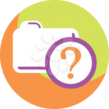 Royalty Free Clipart Image of a File With a Question Mark