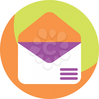 Royalty Free Clipart Image of an Open Envelope
