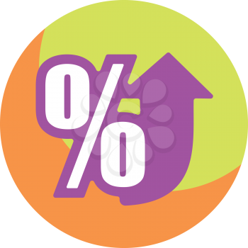 Royalty Free Clipart Image of a Percent Sign