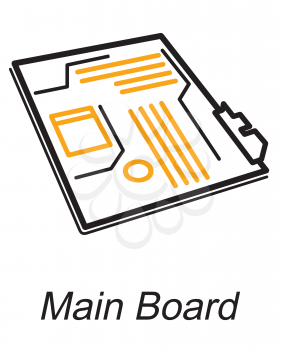 Royalty Free Clipart Image of a Main Board