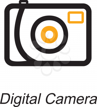 Royalty Free Clipart Image of a Digital Camera