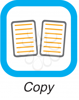 Royalty Free Clipart Image of a Copy Button
