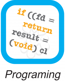 Royalty Free Clipart Image of a Programming Button