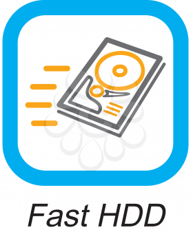 Royalty Free Clipart Image of Fast HDD