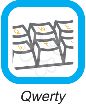 Royalty Free Clipart Image of a Qwerty Button