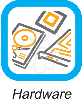 Royalty Free Clipart Image of a Hardware Button