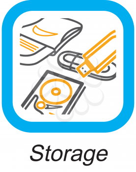 Royalty Free Clipart Image of Storage