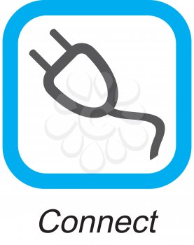 Royalty Free Clipart Image of a Connect Button