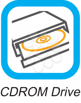 Royalty Free Clipart Image of a CD-Rom Drive