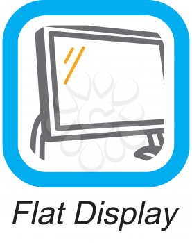 Royalty Free Clipart Image of a Flat Display