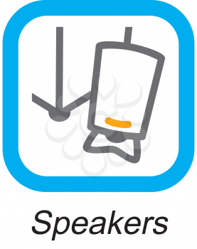 Royalty Free Clipart Image of a Speakers