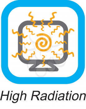 Royalty Free Clipart Image of a High Radiation Button