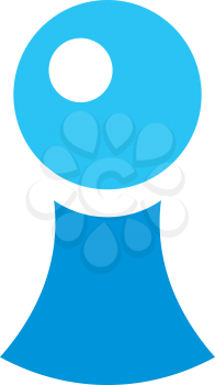 Royalty Free Clipart Image of a Blue Design