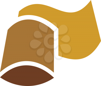 Royalty Free Clipart Image of a Gold and Brown Design