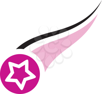 Royalty Free Clipart Image of a Pink and Black Design