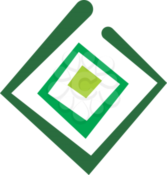 Royalty Free Clipart Image of a Green Design
