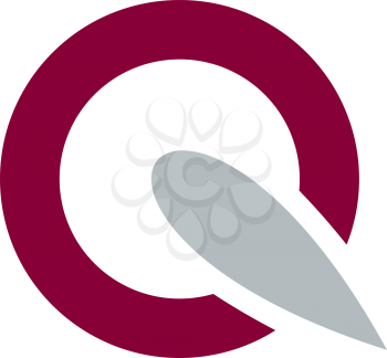 Royalty Free Clipart Image of a Q Shape