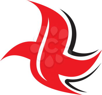 Royalty Free Clipart Image of a Red and Black Design