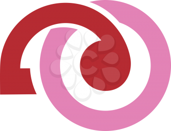Royalty Free Clipart Image of a Pink and Red Design