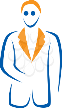 Royalty Free Clipart Image of a Person in a Suit