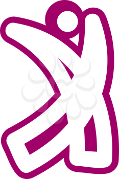 Royalty Free Clipart Image of a Maroon Outline