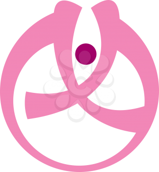 Royalty Free Clipart Image of a Pink Design