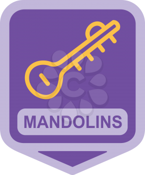 Royalty Free Clipart Image of a Mandolin Icon