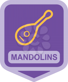 Royalty Free Clipart Image of a Mandolins Icon