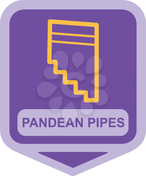 Royalty Free Clipart Image of a Pandean Pipes Icon