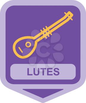 Royalty Free Clipart Image of a Lutes Icon