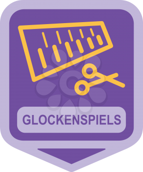 Royalty Free Clipart Image of a Glockenspiels Icon