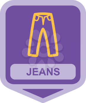 Royalty Free Clipart Image of Jeans