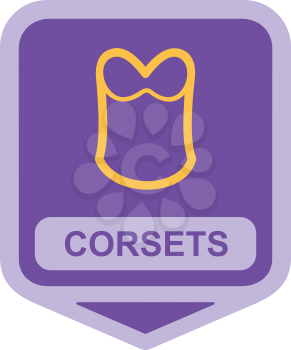Royalty Free Clipart Image of a Corset