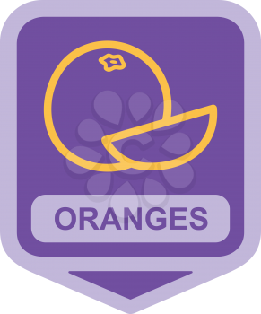 Royalty Free Clipart Image of an Orange