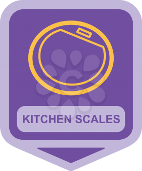 Royalty Free Clipart Image of Kitchen Scales