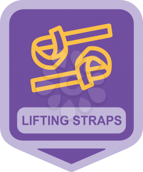 Royalty Free Clipart Image of Lifting Straps