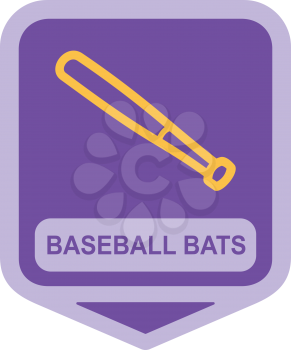 Royalty Free Clipart Image of a Baseball Bat